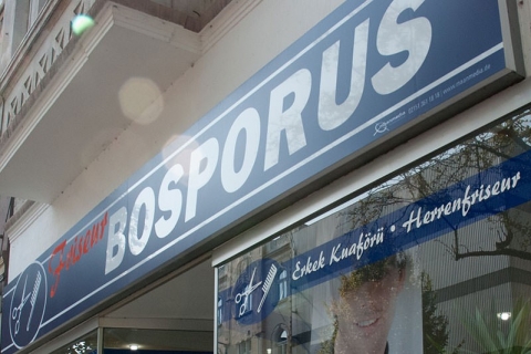 Leuchtkasten für Friseur Bosporus